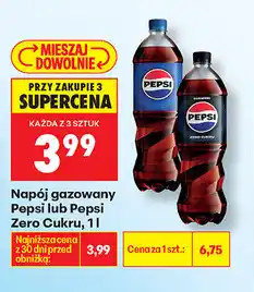 Biedronka Napój gazowany Pepsi lub Pepsi Zero Cukru oferta
