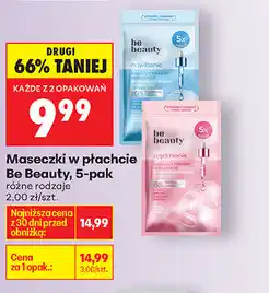 Biedronka Maseczki w płachcie Be Beauty, 5-pak oferta