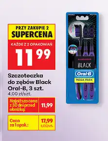Biedronka Szczoteczka do zębów Black Oral-B, 3 szt oferta