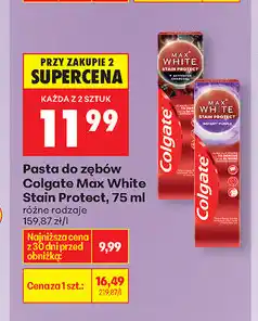 Biedronka Pasta do zębów Colgate Max White Stain Protect oferta