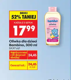 Biedronka Oliwka dla dzieci Bambino oferta