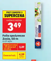 Biedronka Folia spożywcza Zosia, 50 m oferta