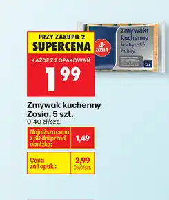 Biedronka Zmywak kuchenny Zosia, 5 szt oferta
