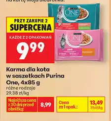 Biedronka Karma dla kota w saszetkach Purina One oferta