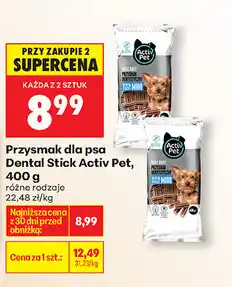 Biedronka Przysmak dla psa Dental Stick Activ Pet oferta
