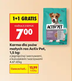 Biedronka Karma dla psów małych ras Activ Pet oferta