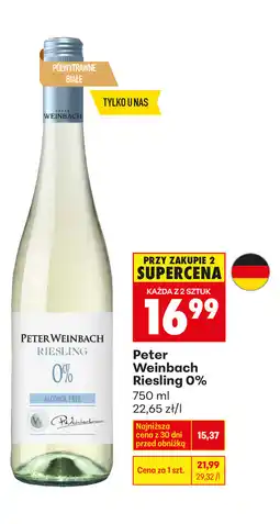 Biedronka Peter Weinbach Riesling 0% oferta