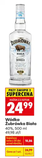 Biedronka Wódka Żubrówka Biała oferta
