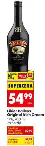 Biedronka Likier Baileys Original Irish Cream oferta