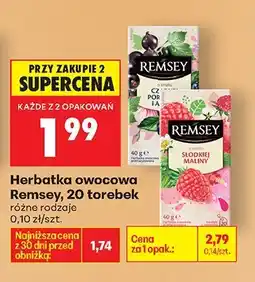 Biedronka Herbata owocowa Remsey, 20 torebek różne rodzaje oferta