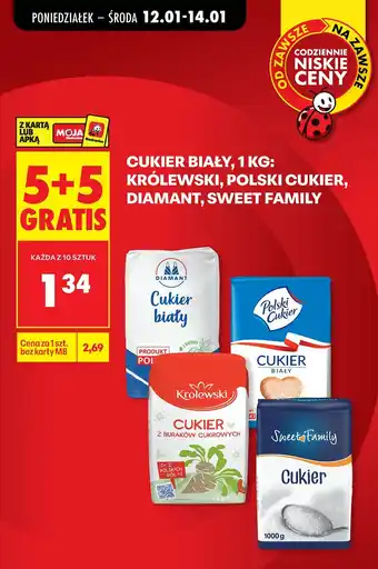 Cukier biały 1 kg 5+5 GRATIS