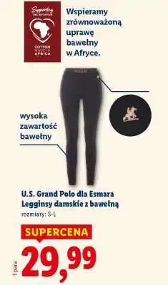Lidl U.S. Grand Polo dla Esmara Legginsy damskie z bawełną oferta
