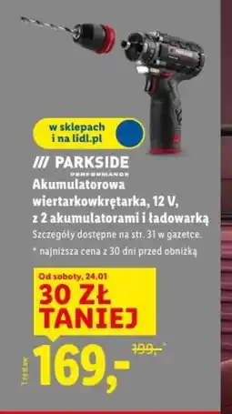 Lidl PARKSIDE Akumulatorowa wiertarkowkrętarka oferta