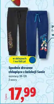Lidl Spodnie dresowe chłopięce z kolekcji Sonic oferta