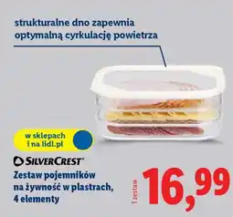 Lidl SilverCrest Zestaw pojemników na żywność w plastrach, 4 elementy oferta