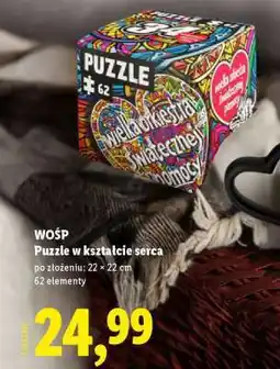 Lidl WOŚP Puzzle w kształcie serca oferta
