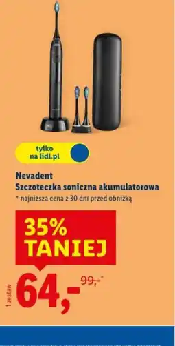 Lidl Nevadent Szczoteczka soniczna akumulatorowa oferta