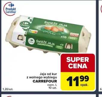 Jaja od kur z wolnego wybiegu Carrefour