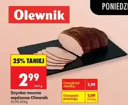 Biedronka Szynka mocno wędzona Olewnik oferta