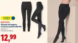 Lidl Rajstopy lub legginsy termiczne damskie DEN 100 esmera oferta