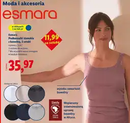Lidl Esmara Podkoszulki damskie z bawełną, 3 sztuki oferta