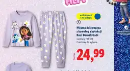 Lidl Piżama dziewczęca z bawełny z kolekcji Koci Domek Gabi oferta