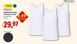Lidl Podkoszulki męskie z bawełny, 3 sztuki (esmara MEN) oferta
