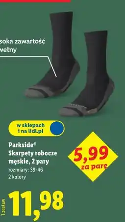 Lidl Parkside Skarpety robocze męskie, 2 pary oferta