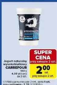 Carrefour Express Jogurt naturalny wysokobiałkowy Carrefour Extra oferta
