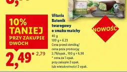 Lidl Vitasia Baton twarogowy o smaku matchy oferta