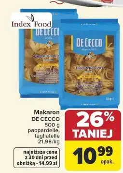Carrefour Makaron DE CECCO pappardelle, tagliatelle oferta