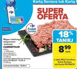 Carrefour Market Mięso mielone wieprzowo-wołowe CARREFOUR oferta