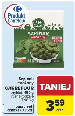 Carrefour Market Szpinak mrożony Carrefour oferta