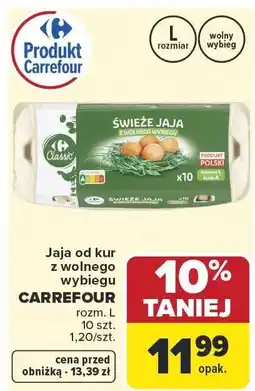 Carrefour Market Jaja od kur z wolnego wybiegu Carrefour Classic oferta
