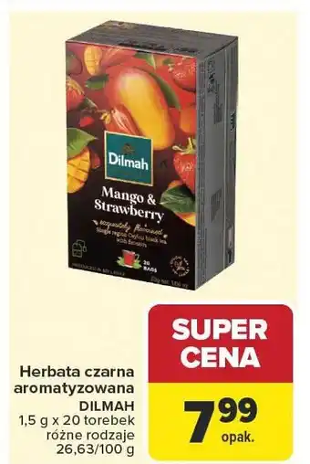 Carrefour Herbata czarna aromatyzowana DILMAH Mango & Strawberry oferta
