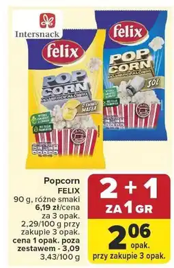 Carrefour Popcorn Felix 90g różne smaki oferta