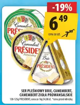Arhelan Ser Pleśniowy Brie, Camembert, Camembert Zioła Prowansalskie Président oferta