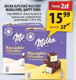 Arhelan Czekolada Milka Alpejskie mleczko waniliowe, Happy Cows oferta