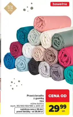 Carrefour Prześcieradło z gumką TEX oferta