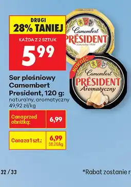 Biedronka Ser pleśniowy President oferta