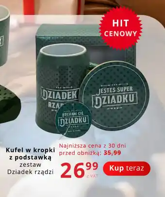 Kufel z podstawką Dziadek rządzi