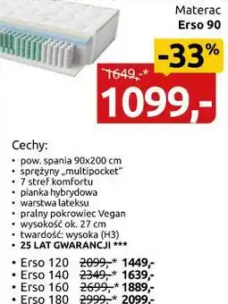 Black Red White materac Erso 90 oferta