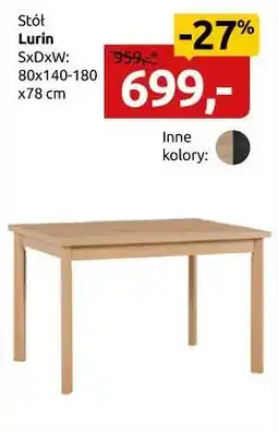 Black Red White stół Lurin oferta