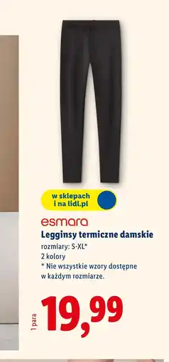 Lidl Legginsy termiczne Esmara oferta