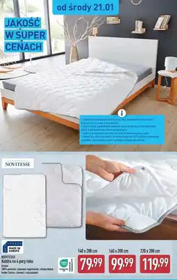 ALDI Novitesse Kołdra na 4 pory roku, różne rozmiary oferta