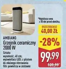 ALDI AMBIANO Grzejnik ceramiczny 2000 W oferta