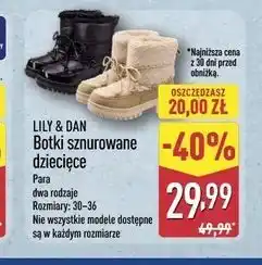 ALDI LILY & DAN Botki sznurowane dziecięce oferta