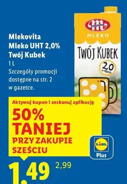 Lidl Mleko UHT Twój Kubek 2,0% oferta