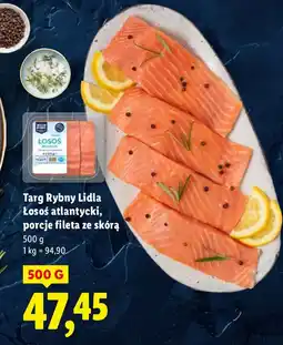 Lidl Łosoś atlantycki porcje fileta ze skórą oferta