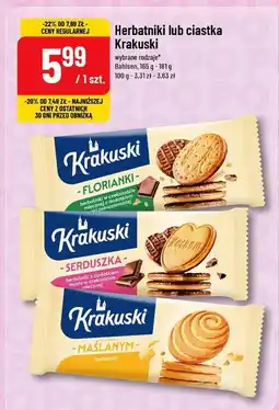 Polomarket Herbatniki lub ciastka Krakuski wybrane rodzaje Bahlsen oferta